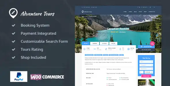 Adventure Tours Theme GPL v5.2.1 - WordPress Tour-Travel Theme - GPL Ji