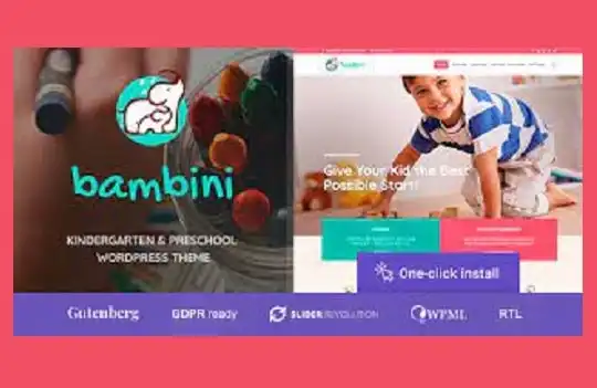 Bambini Theme GPL v1.2.3 - Kindergarten & Pre-School Theme - GPL Ji