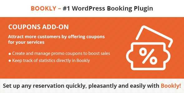 Bookly Coupons Addon GPL v5.0 Latest Version - GPL Ji