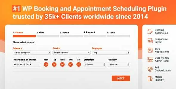 Bookly PRO GPL v8.7 - Appointment Booking & Scheduling Software System - GPL Ji