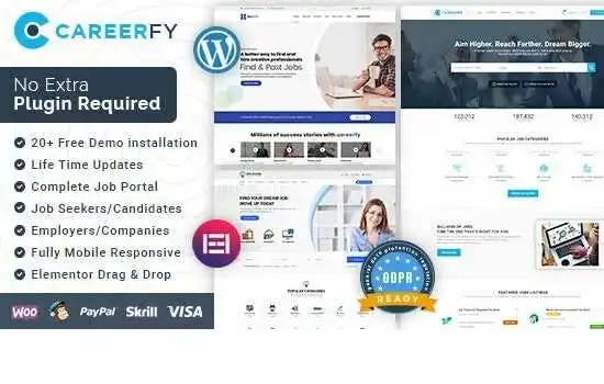 Careerfy Theme GPL v9.9.2 - Job Board | Job Listing WP Websites - GPL Ji