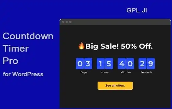 Countdown Timer GPL – WordPress Countdown Timer Plugin - GPL Ji