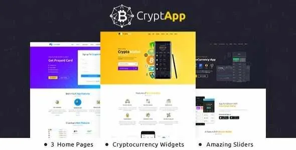 CryptApp Landing Page Theme GPL - GPL Ji