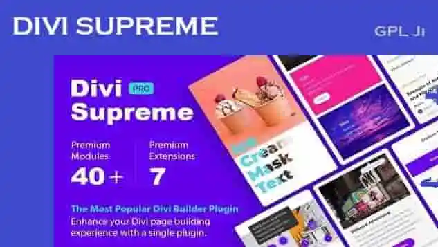 Divi Supreme Pro GPL v4.9.97.28 - GPL Ji