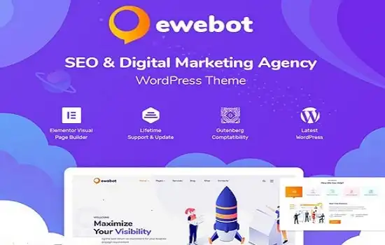 Ewebot Theme GPL v3.1.6 | SEO Marketing & Digital Agency + Tutorial - GPL Ji