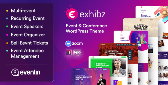 Exhibz Theme GPL v3.0.2 – Event Conference WordPress Websites - GPL Ji