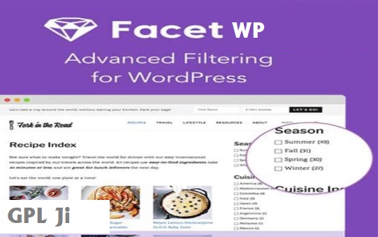 FacetWP GPL Plugin v4.3.4 - Advanced Filtering for WordPress - GPL Ji