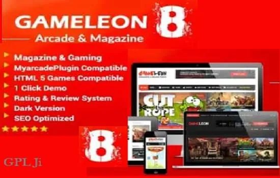 Gameleon Theme GPL v9.6 – WordPress Arcade Theme & News Magazine - GPL Ji