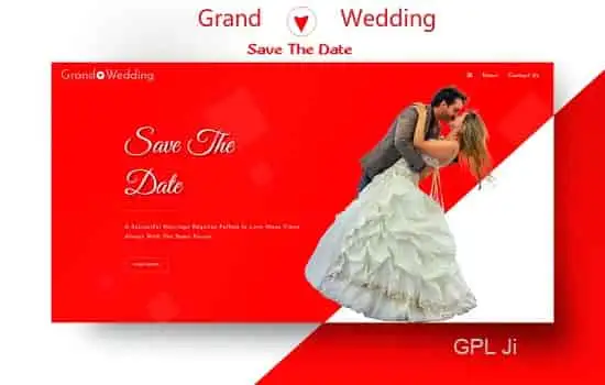 Grand Wedding Theme GPL v3.1.3 | All In One Wedding Website - GPL Ji