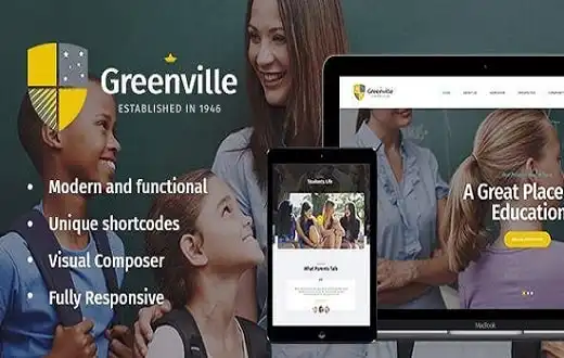 Greenville GPL – A Private School & University Education WordPress Theme - GPL Ji