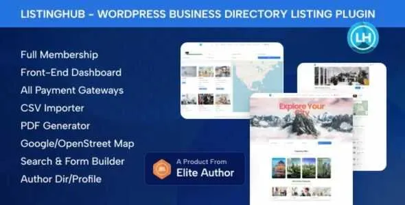 ListingHub GPL v1.2.0 – WordPress Business Directory Listing Plugin - GPL Ji