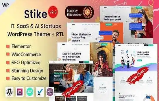 Stike Theme GPL – IT Business Startup Company WordPress Websites - GPL Ji