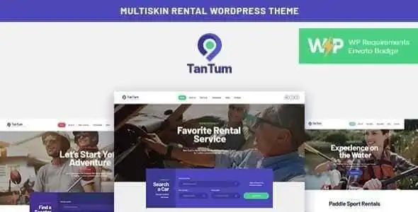 TanTum Theme GPL – Car, Boat & Bike Rental Services WordPress Theme - GPL Ji