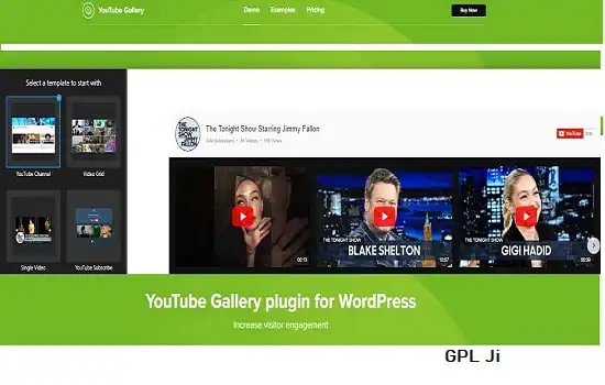 YouTube Plugin GPL – WordPress YouTube Gallery Plugin - GPL Ji